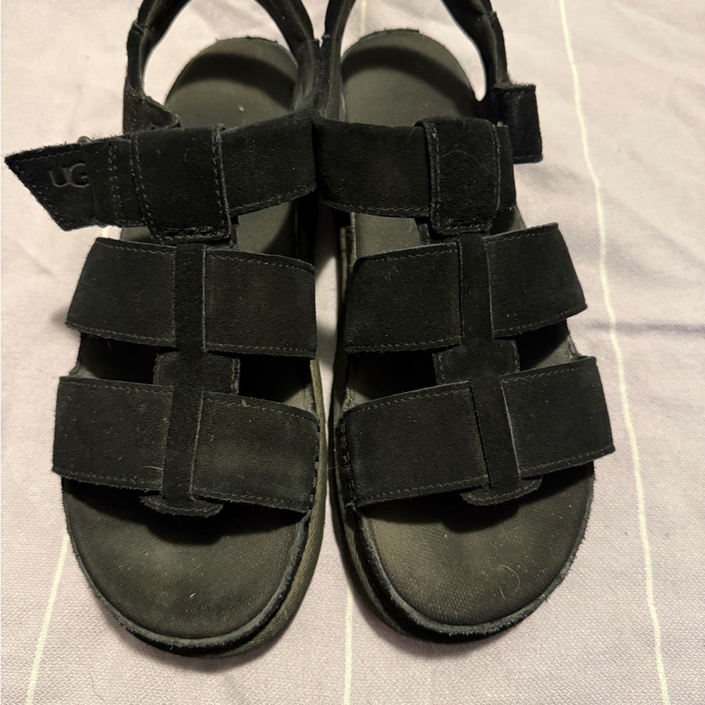 UGG Black golden star strap Sandals